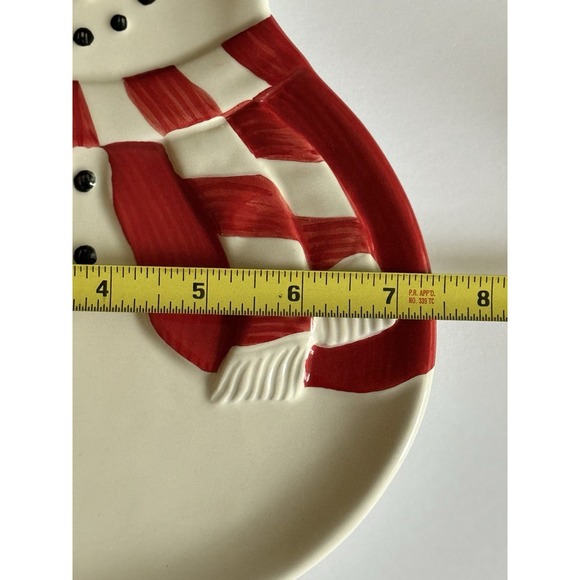 WILLIAM-SONOMA Ceramic Snowman/Snowmaid Appetizer/Dessert Plates - Set‎ of 2 - Picture 12 of 14